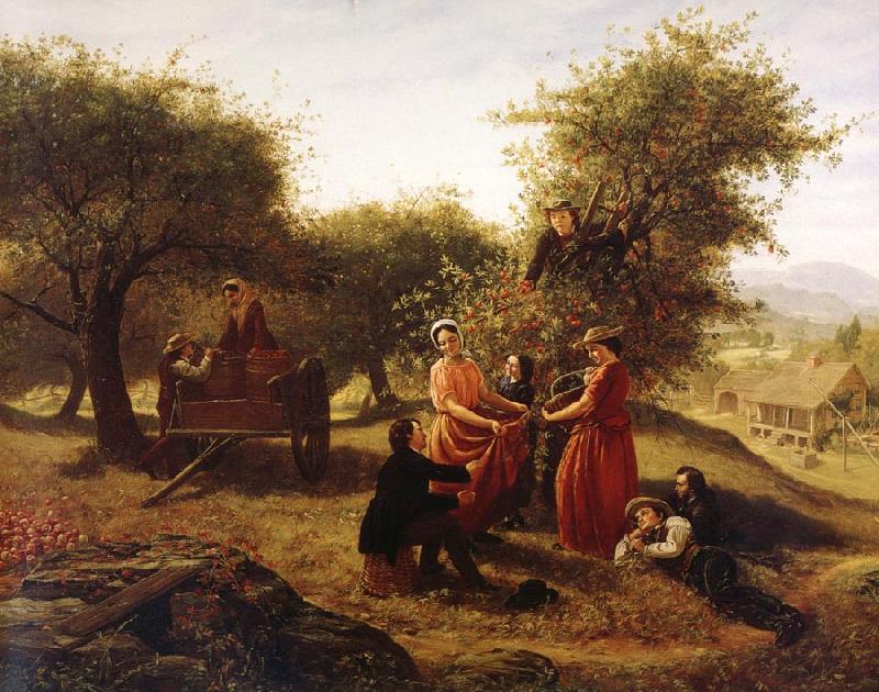 Jerome B Thompson Apple Gathering Germany oil painting art